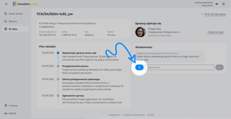 Wysyłanie i dodawanie dokumentów