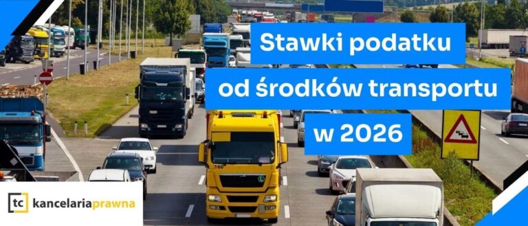 Stawki podatku od środków transportu w 2026 roku